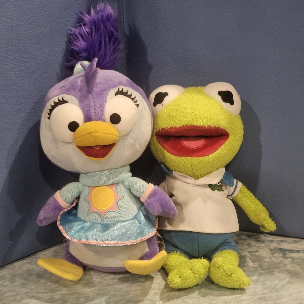 Disney Junior Muppet Babies Plush Bundle Kermit the Frog & Summer Penguin